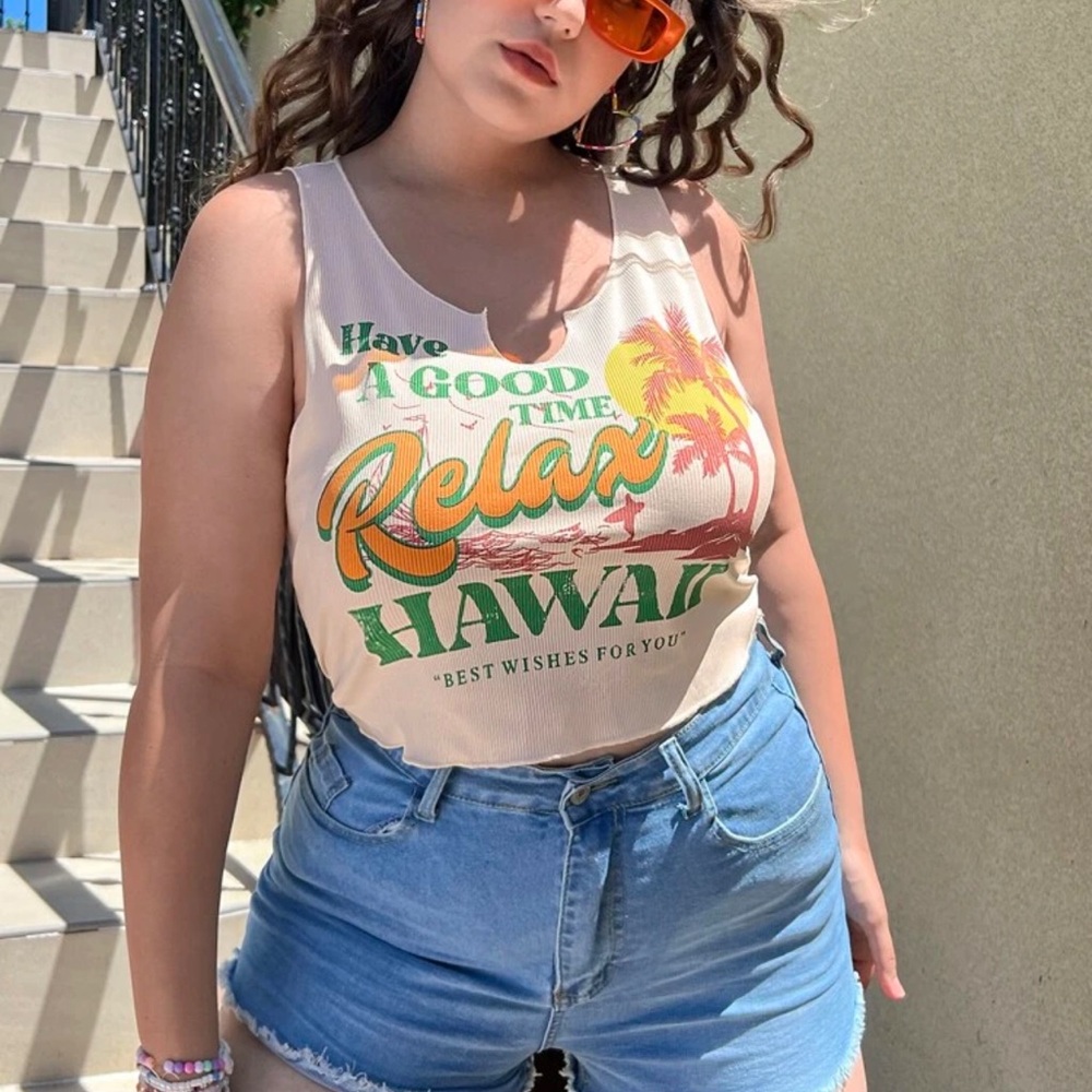 Relax Hawaii Graphic Tank Top